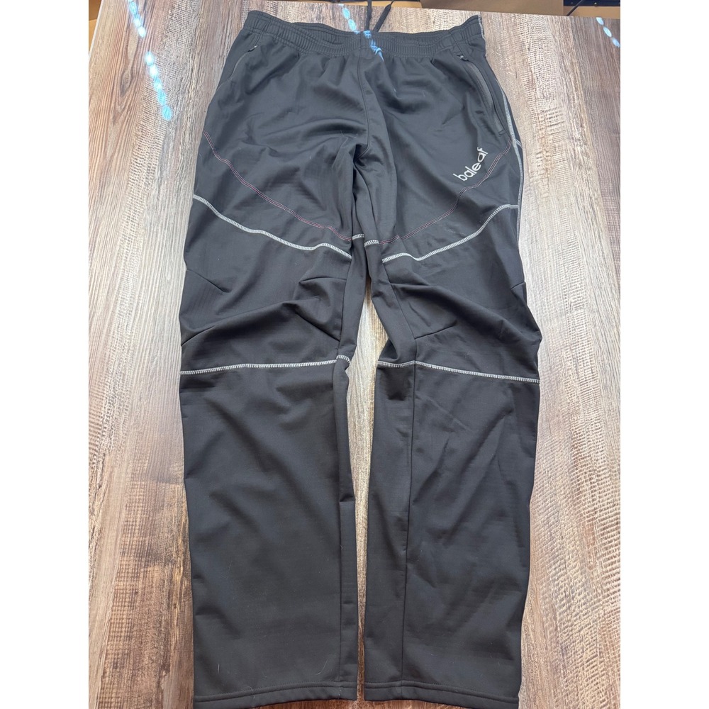 Baleaf Mens 3XL Thermal Cycling Pants Black Fleece Lined Windproof Trousers